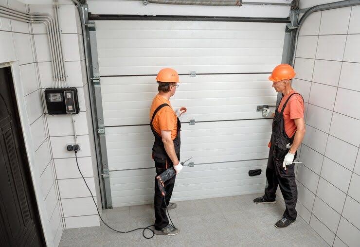 garage door track adjustmentw